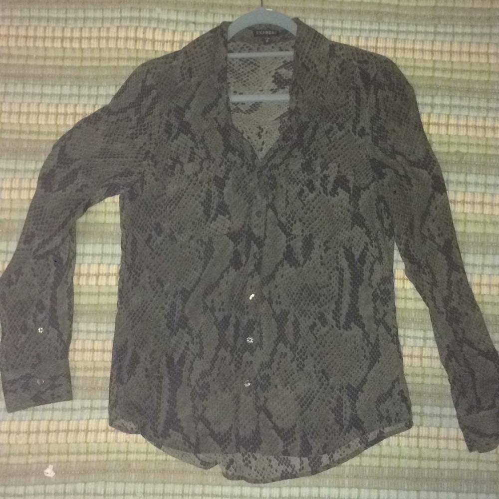 EXPRESS Snakeskin Blouse